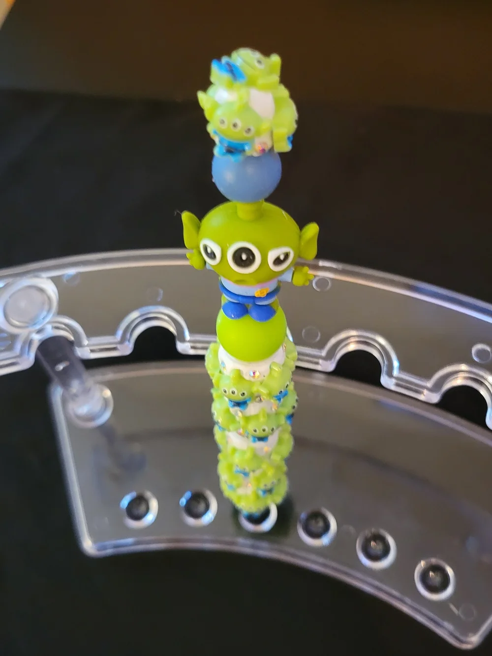Green Alien Stackable Beaded Pen